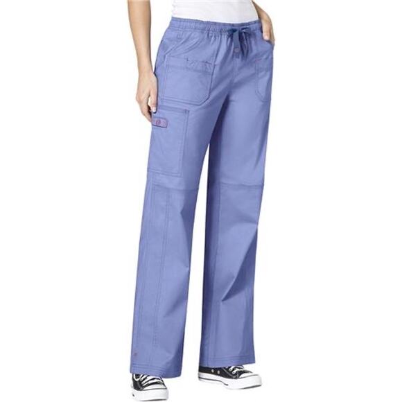 WonderWink WonderFLEX Faith Lady Fit Blue Cargo Scrub Pants XLP Petite Workwear - Picture 1 of 8